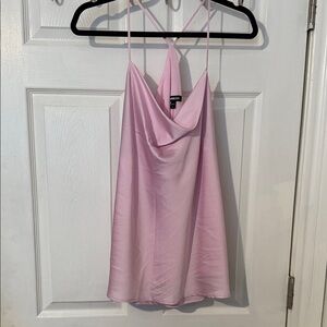 Express Light Pink Cowl Neck blouse